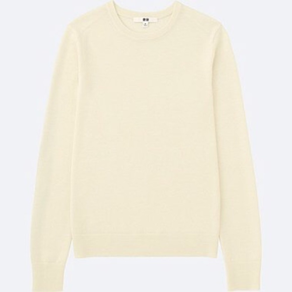 Uniqlo extra fine merino wool sweater (cream XS)